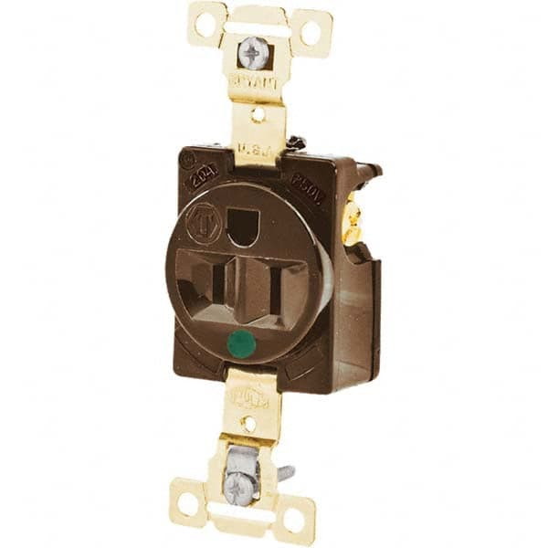 Bryant Electric - Straight Blade Receptacles Receptacle Type: Single Receptacle Grade: Hospital - Apex Tool & Supply