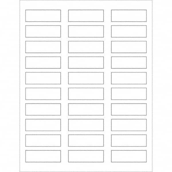 Tape Logic - Pack of (30), 100 Sheet 2-1/4" x 3/4" White Permanent Acrylic Laser Labels - Apex Tool & Supply