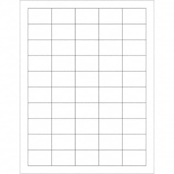 Tape Logic - Pack of (50), 100 Sheet 1-1/2" x 1" Glossy White Permanent Acrylic Laser Labels - Apex Tool & Supply