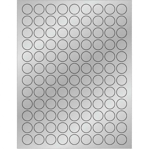 Tape Logic - Pack of (108), 100 Sheet 3/4" x 3/4" Silver Permanent Acrylic Laser Labels - Apex Tool & Supply