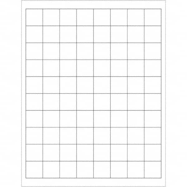 Tape Logic - Pack of (80), 100 Sheet 1" x 1" White Polyester Weatherproof Labels - Apex Tool & Supply