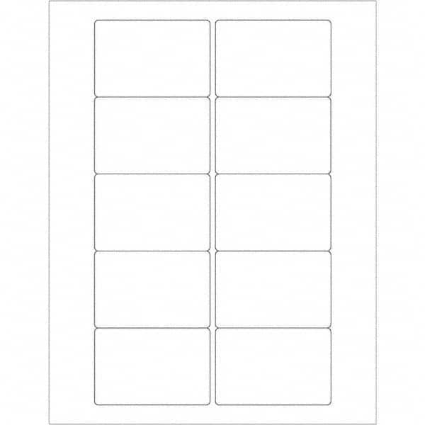 Tape Logic - Pack of (10), 100 Sheet 3" x 2" White Polyester Weatherproof Labels - Apex Tool & Supply