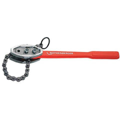 Rothenberger - 64" Max Pipe Capacity, 57" Long, Chain Tong Wrench - 12" Actual OD, 63-1/2" Handle Length - Apex Tool & Supply