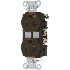 Hubbell Wiring Device-Kellems - 125V 20A NEMA 6-20R Hospital Grade White Straight Blade Duplex Receptacle - Apex Tool & Supply