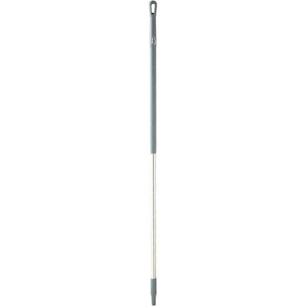 Vikan - 59 x 1-1/4" Aluminum Squeegee Handle - European Threaded Connection, Gray - Apex Tool & Supply
