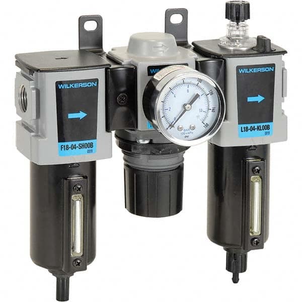 Wilkerson - Filter, Regulator & Lubricator (FRL) Units Configuration: 3 Pc. Filter-Regulator-Lubricator Body Type: Compact - Apex Tool & Supply