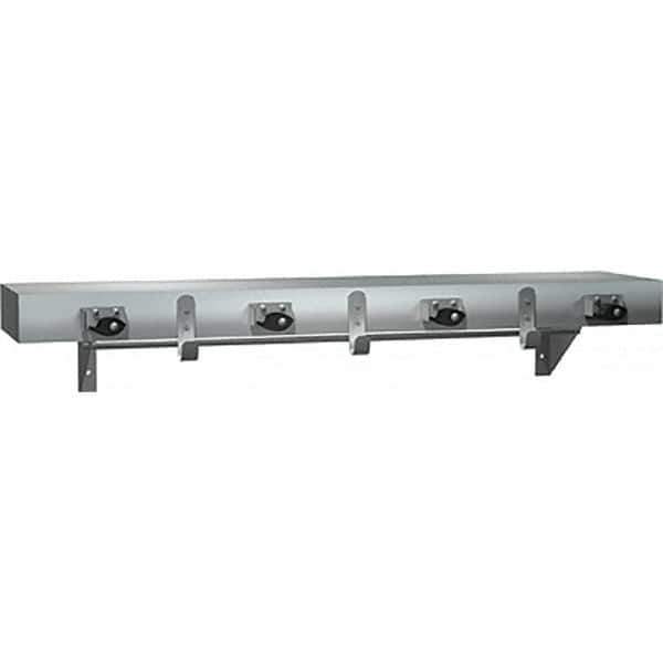 ASI-American Specialties, Inc. - Mop & Broom Wall Hooks Type: Utility Shelf w/Holders Number Of Holders: 7.000 - Apex Tool & Supply