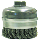 4" Diameter - Banded Knot Steel Wire Cup Wheel - Apex Tool & Supply