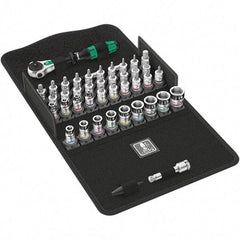 Wera - 42 Piece 1/4" Drive Ratchet Socket Set - Comes in Molded Pouch - Apex Tool & Supply