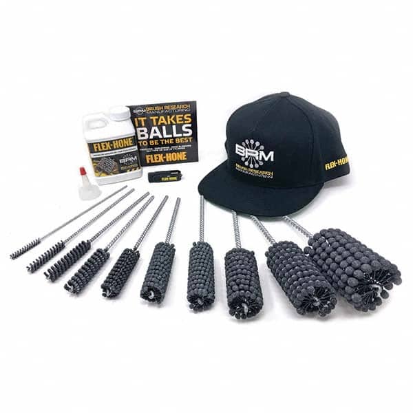 Brush Research Mfg. - 1/4" to 2" Bore Diam, 120 Grit, Silicon Carbide Flexible Hone - Apex Tool & Supply