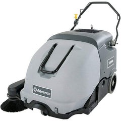 Advance - 41" Cleaning Width, Battery Powered Walk Behind & Sweeper - 0.9 hp, 420 RPM, Series SW900 - Apex Tool & Supply