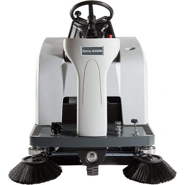 Advance - 46" Cleaning Width, Battery Powered Walk Behind & Sweeper - 0.8 hp, 420 RPM, Series Terra 4300B - Apex Tool & Supply