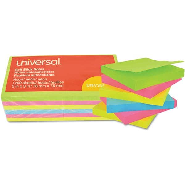 UNIVERSAL - Note Pads, Writing Pads & Notebooks Writing Pads & Notebook Type: Self-Stick Notes Size: 3 x 3 - Apex Tool & Supply