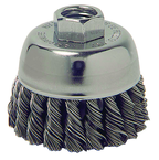 2-3/4" Diameter - 5/8-11" Arbor Hole - Knot Steel Wire Cup Wheel - Apex Tool & Supply