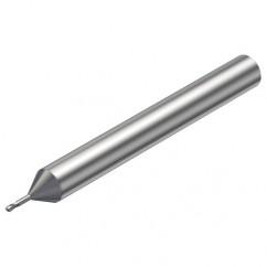 R216.42-01030-AO10G 1620 1mm 2 FL Solid Carbide Ball Nose End Mill w/Cylindrical Shank - Apex Tool & Supply