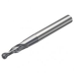 R216.53-04040RAL40G 1620 4mm 3 FL Solid Carbide Conical Ball Nose End Mill w/Cylindrical Shank - Apex Tool & Supply