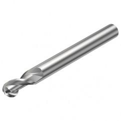 2B320-1200-NG H10F 12mm 2 FL Ballnose w/Reduced Cylindrical .3mm/.012 smaller than Cutting Diameter Shank - Apex Tool & Supply