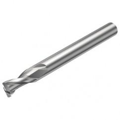 2S221-0300-020-NG H10F 3mm 2 FL Straight Corner Radius Center Cut w/Reduced Cylindrical .3mm/.012 smaller than Cutting Diameter Shank - Apex Tool & Supply
