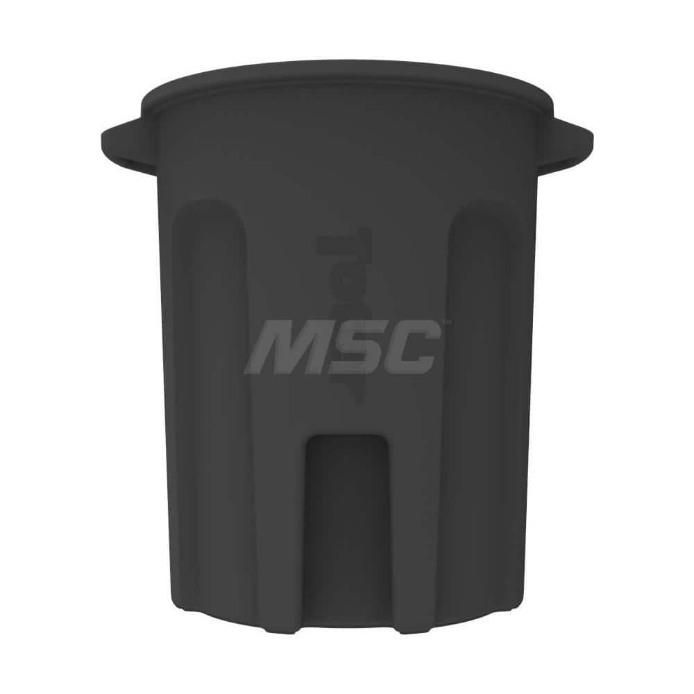 Trash Cans & Recycling Containers; Product Type: Trash Can; Container Capacity: 55 gal; Container Shape: Round; Lid Type: No Lid; Container Material: Plastic; Color: Black; Features: Integrated Handles Aids In Lifting Of Can & Improves Dumping Efficiency;