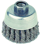 2-3/4" Diameter - 5/8-11" Arbor Hole - Knot Stainless Cup Wheel - Apex Tool & Supply