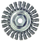 4" Diameter - 5/8-11" Arbor Hole - Knot Cable Twist Steel Wire Straight Wheel - Apex Tool & Supply