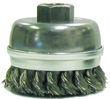 2-3/4" Diameter - Banded Knot Stainless Cup Wheel - Apex Tool & Supply