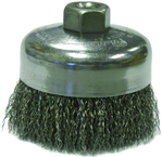 4" Diameter - 5/8-11" Arbor Hole - Crimped Steel Wire Cup Wheel - Apex Tool & Supply