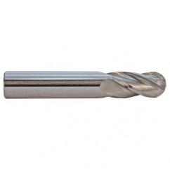 8mm TuffCut GP Standard Length 4 Fl Ball Nose TiAlN Coated Center Cutting End Mill - Apex Tool & Supply