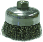 4" Diameter - 5/8-11" Arbor Hole - Crimped Stainless Cup Wheel - Apex Tool & Supply