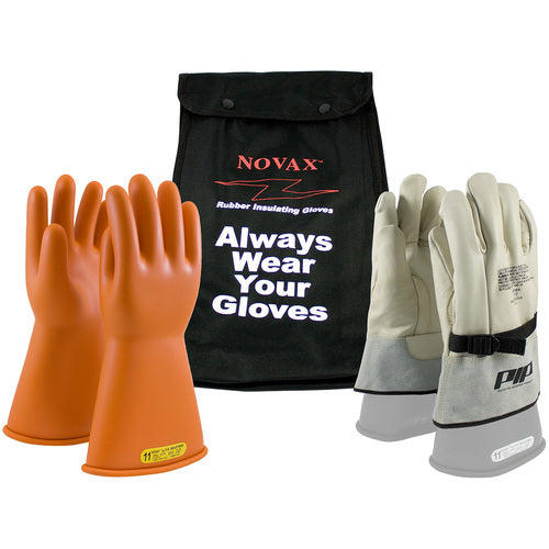 147-SK-2/8-KIT - Novax Insulating Glove Kit - Class 2 - 14″ - Orange - Straight Cuff