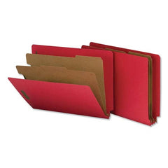 UNIVERSAL - File Folders, Expansion Folders & Hanging Files Folder/File Type: Classification Folders with Tob Tab Fastener Color: Red - Apex Tool & Supply