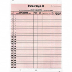 Tabbies - Note Pads, Writing Pads & Notebooks Writing Pads & Notebook Type: Sign-In Label Form Size: 8-1/2 x 11-5/8 - Apex Tool & Supply
