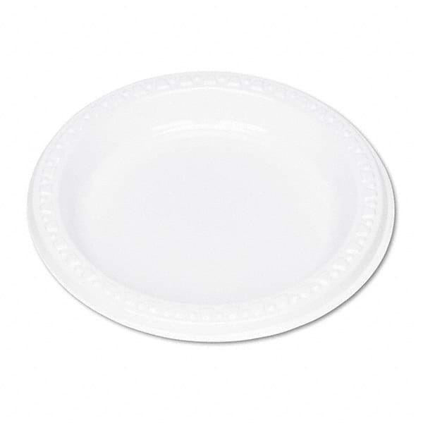 Tablemate Products - Plastic Dinnerware, Plates, 6" Diam, White, 125/Pack - Apex Tool & Supply