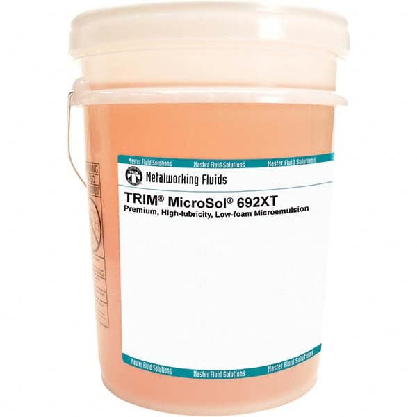 Master Fluid Solutions - TRIM MicroSol 692XT 5 Gal Pail Cutting, Drilling, Sawing, Grinding, Tapping & Turning Fluid - Apex Tool & Supply