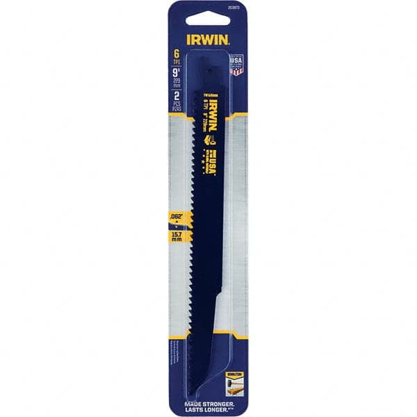 Irwin - Reciprocating Saw Blades Blade Material: Bi-Metal Blade Length (Inch): 9 - Apex Tool & Supply