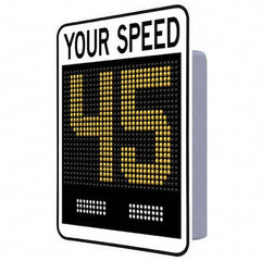 TAPCO - "Your Speed," 42" Wide x 30" High Aluminum Face/Polycarbonate Housing Speed Limit Sign - Apex Tool & Supply