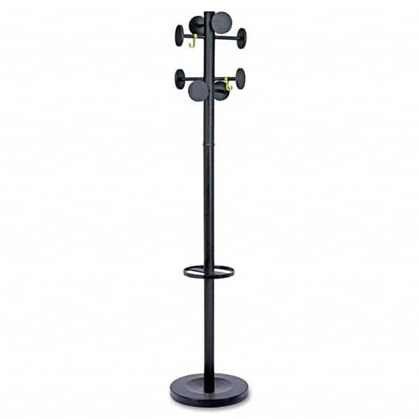 Alba - Coat Racks, Hooks & Shelving Type: Floor Rack Number of Hooks: 8 - Apex Tool & Supply