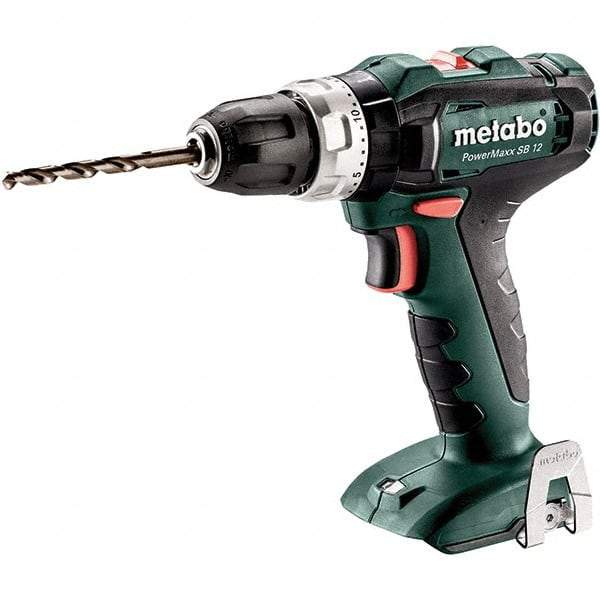 Metabo - 12 Volt 3/8" Keyless Chuck Cordless Hammer Drill - 0 to 21,000 BPM, 0 to 360 & 1,400 RPM, Reversible - Apex Tool & Supply