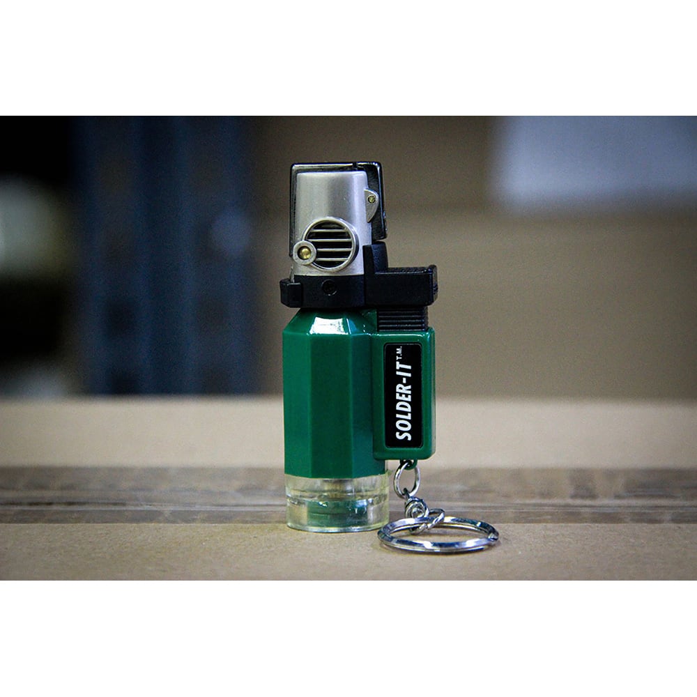 Palm Sized, Child Resistant, Automatic Butane Torch with Flame Lock. Butane Torches