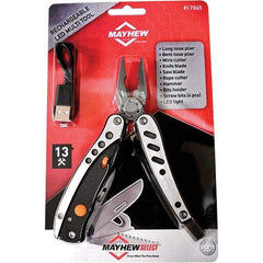 Mayhew - 13 Piece, Multi-Tool Set with 13 Functions - 6" OAL, 4" Closed Length - Apex Tool & Supply