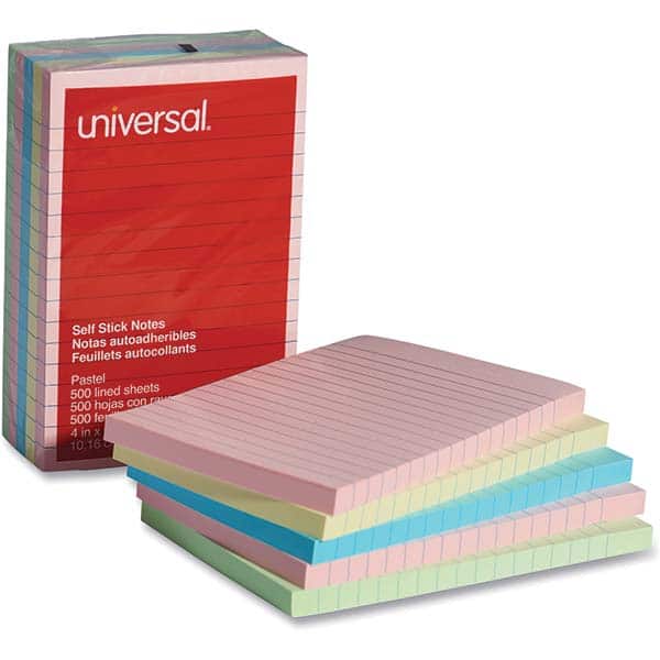 UNIVERSAL - Note Pads, Writing Pads & Notebooks Writing Pads & Notebook Type: Self-Stick Notes Size: 4 x 6 - Apex Tool & Supply