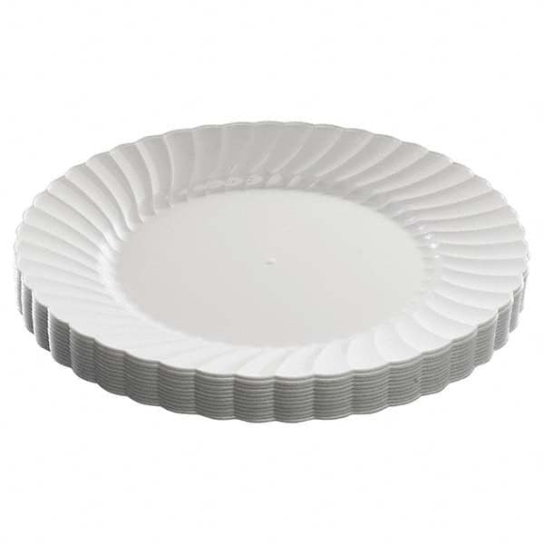 WNA - Classicware Plastic Dinnerware, Plates, Plastic, White, 9in, 12/Bag, 15/Carton - Apex Tool & Supply