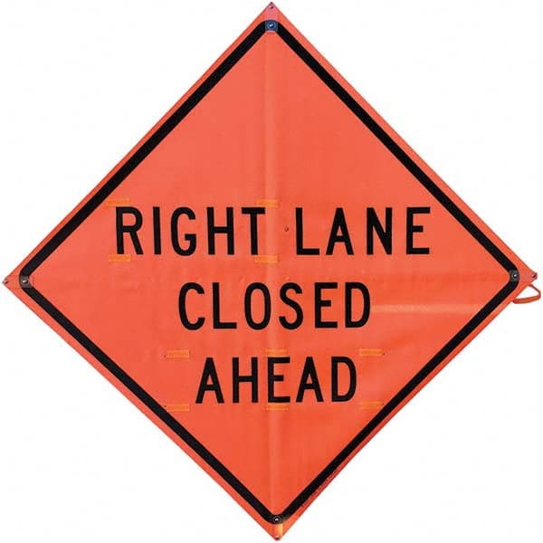 VizCon - "Men Working," 48" Wide x 48" High Vinyl Construction Roadway Sign - Apex Tool & Supply