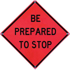 VizCon - "Men Working," 48" Wide x 48" High Vinyl Construction Roadway Sign - Apex Tool & Supply