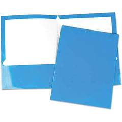 UNIVERSAL - File Folders, Expansion Folders & Hanging Files Folder/File Type: Pocket Folders Color: Blue - Apex Tool & Supply