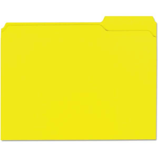 UNIVERSAL - File Folders, Expansion Folders & Hanging Files Folder/File Type: File Folders with Top Tab Color: Yellow - Apex Tool & Supply