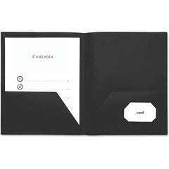 UNIVERSAL - File Folders, Expansion Folders & Hanging Files Folder/File Type: Pocket Folders Color: Black - Apex Tool & Supply