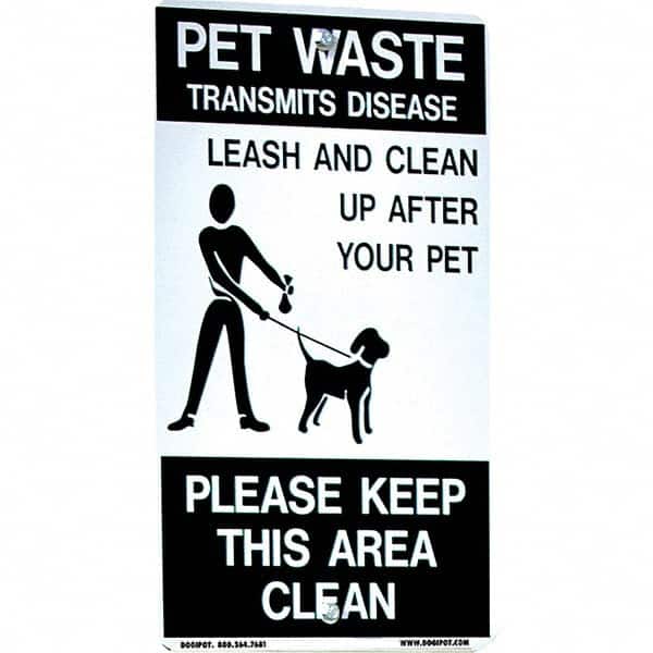 DOGIPOT - Pet Waste Station Accessories Type: Reflective Pet Sign Material: Aluminum - Apex Tool & Supply