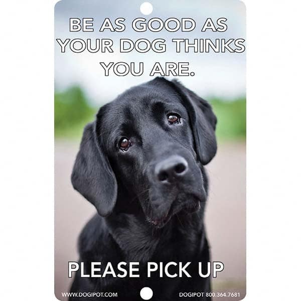 DOGIPOT - Pet Waste Station Accessories Type: Reflective Pet Sign Material: Aluminum - Apex Tool & Supply
