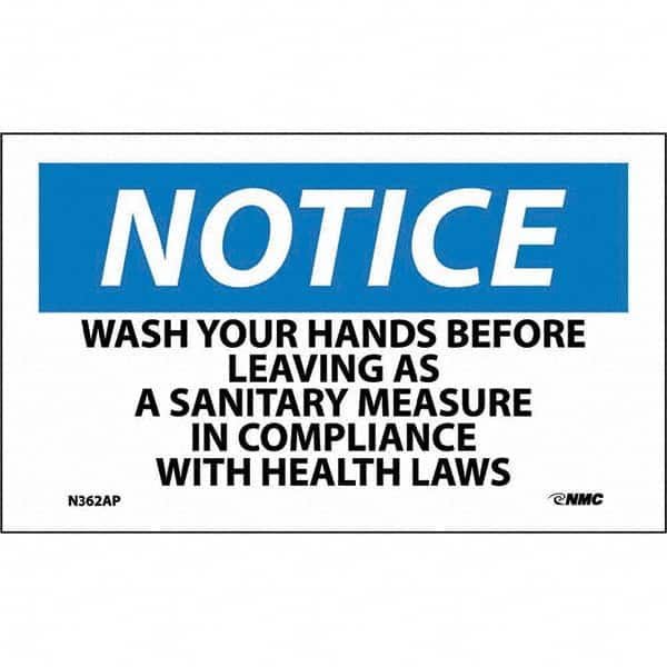 NMC - Safety & Facility Labels Message Type: Restroom, Janitorial & Housekeeping Header: NOTICE - Apex Tool & Supply